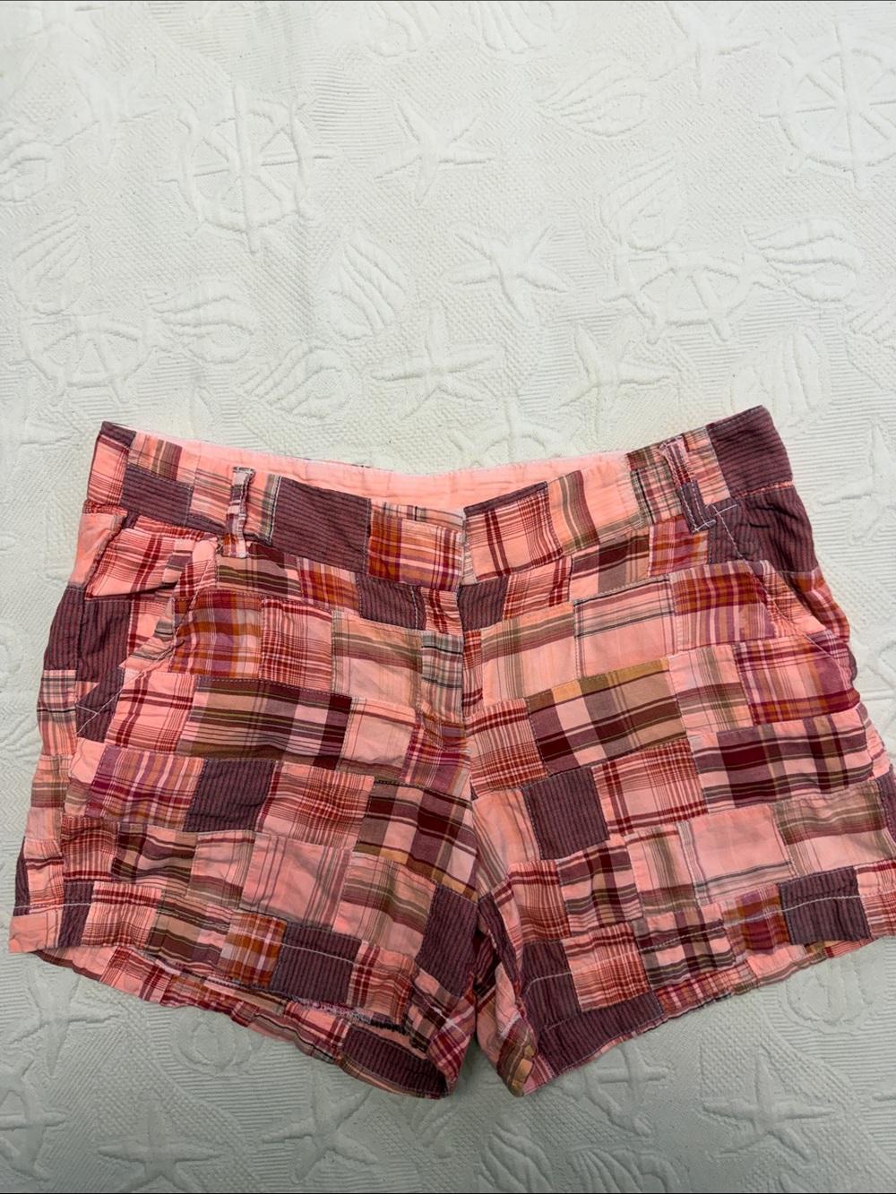 J Crew Madras plaid shorts 8